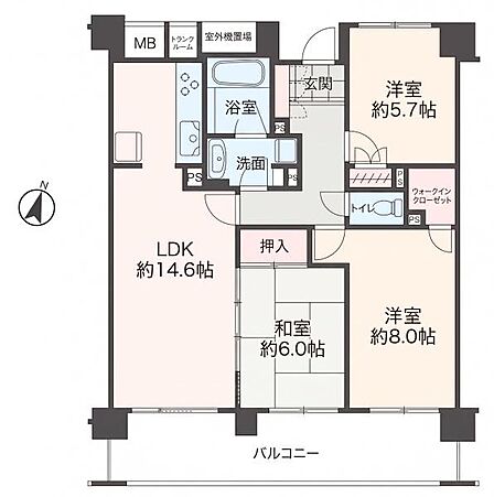 3LDK 間取り