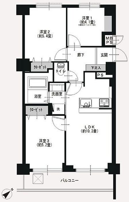 新規内装リノベーション物件(令和8年10月)。各居室には独立性と収納スペースがしっかりと確保されており、寝室としてはもちろん、子供部屋やリモートワーク用の書斎としても柔軟にお使いいただけます。