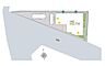 区画図：道路からの心地よい陽光と風をたっぷりと享受できる、開放感あふれるランドスケープ。ワイドな接道スパンを活かしたアプローチ計画や植栽スペースのレイアウトなど、土地の広さを余すことなく活用可能です。