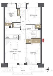 間取図画像 2SLDK