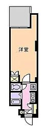 クレール相之川 1Kの間取図画像