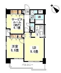 エクセルK.S.Y 1SLDKの間取図画像