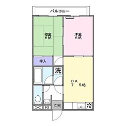 タカツホームズ 2DKの間取図画像