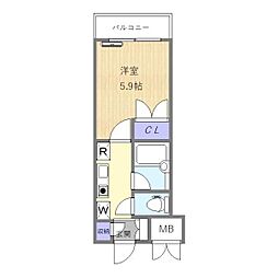 KNBHOUSE美原 1Kの間取図画像