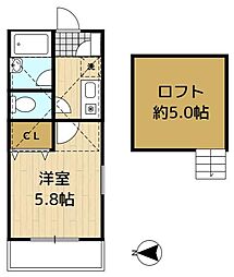 スタジオマム 1Kの間取図画像