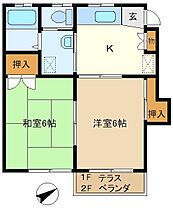 プレーンコーポ 102 ｜ 埼玉県越谷市大字袋山500-1（賃貸アパート2K・1階・37.58㎡） その2