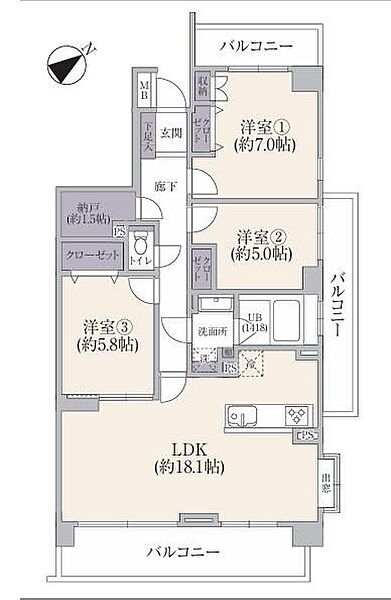 間取りを拡大表示
