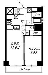 秀和第二南平台レジデンス 3階1LDKの間取り
