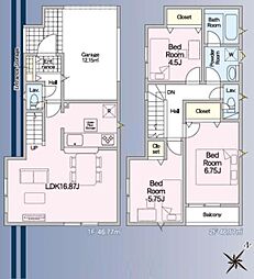 港南区野庭町 全2棟1号棟