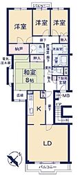ヴァンヴェール鎌倉 4LDKの間取図画像