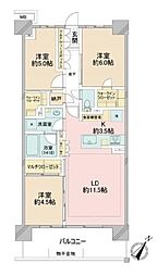 パークホームズ武蔵新城フィールドレジデンス 3LDKの間取図画像