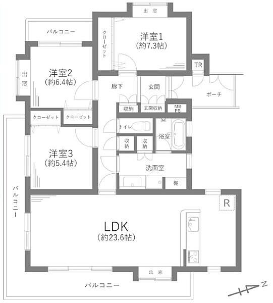 間取りを拡大表示
