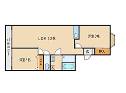 間取図画像 2LDK