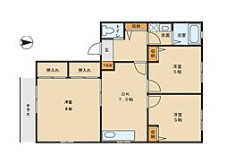 フレンドマハロ 3DKの間取図画像