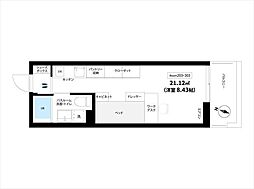 SoloStudio北越谷 ワンルームの間取図画像