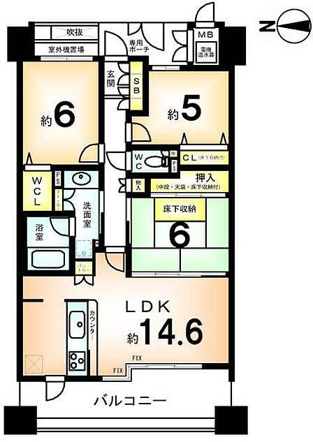 ■ペットと暮らせる3LDKのお部屋です■WCL・床下収納3ヶ所・パントリー等の収納スペースが豊富!■浴室暖房換気乾燥機設備付きの暮らしやすいお部屋!