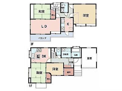 間取り:2世帯住居も可能な2DK+2LDK 間取り:2世帯住居も可能な2DK+2LDK