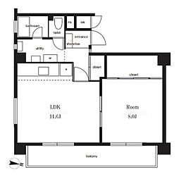 間取図画像 1LDK