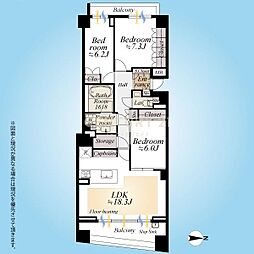 間取図画像 3LDK