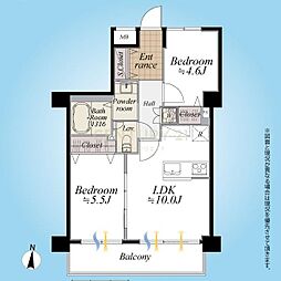 蒲田シティハウス 2LDKの間取図画像