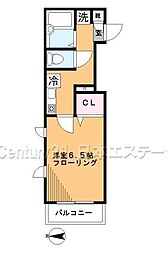 アーバンスクエア 1Kの間取図画像