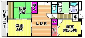 グランドハイツ杉田2  ｜ 大阪府富田林市甲田１丁目14-4（賃貸マンション3LDK・2階・63.00㎡） その2