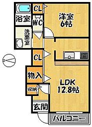 シャルムTW 1LDKの間取図画像