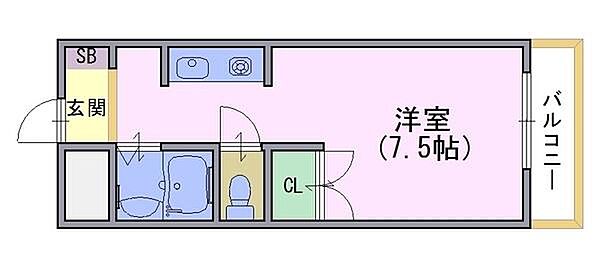 リバティハウス 301｜京都府長岡京市長岡１丁目(賃貸マンション1K・3階・22.68㎡)の写真 その2