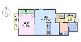 elama 1 301 ｜ 京都府長岡京市下海印寺下内田5-3（賃貸アパート1LDK・3階・55.16㎡） その2