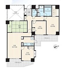 コスモヒルズ永田山王台 3LDKの間取図画像