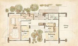グランフォルム青葉台B棟 3LDKの間取図画像