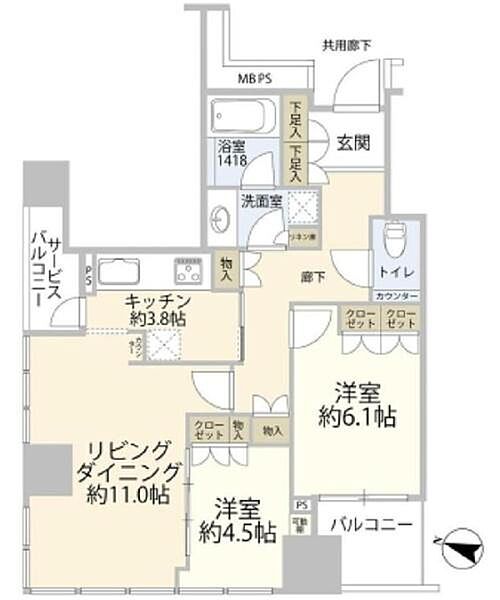 間取りを拡大表示