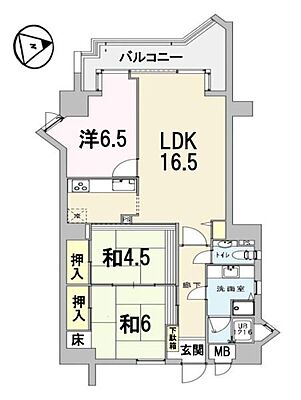 間取り セザール琵琶湖大橋 2階/-