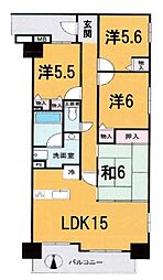レックスガーデン大津南郷リオ 4LDKの間取図画像