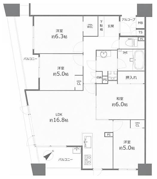 間取りを拡大表示