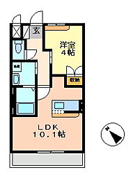 マイハウス 1LDKの間取図画像