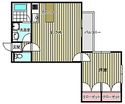 セントラルコート3 1LDKの間取図画像