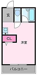 藤原ビル ワンルームの間取図画像