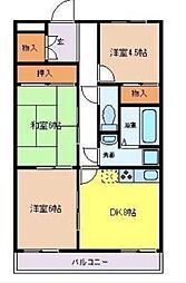 ロイヤルスクエアあむ1 3DKの間取図画像