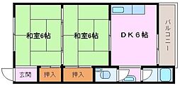 マスターズエル高師浜5805 2DKの間取図画像