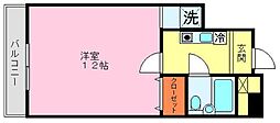 ケイエスビータワー 1Kの間取図画像