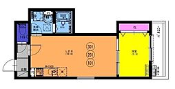 エフスタイル浜寺石津町西1号館 1LDKの間取図画像