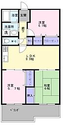 パン・リーヴル 3LDKの間取図画像