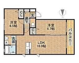 間取図画像 2LDK