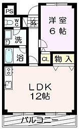 マスターズエル綾園20 1LDKの間取図画像