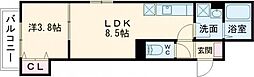 高石市加茂4丁目アパート 1LDKの間取図画像