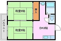 八田ハイツ A棟 2階/-