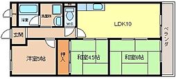ルナ・コート向ケ丘 3LDKの間取図画像