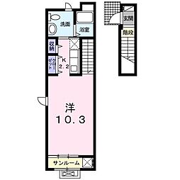 サンバニーNEO 1Kの間取図画像