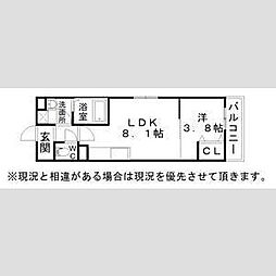 堺市西区浜寺諏訪森町西3丁アパート 1LDKの間取図画像